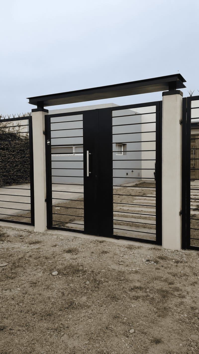 Fabricación e instalación de frente de rejas metálicas con diseño moderno